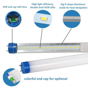 VDE certification haute lumen led tube TOUT PC T8 led tube 170lm / w